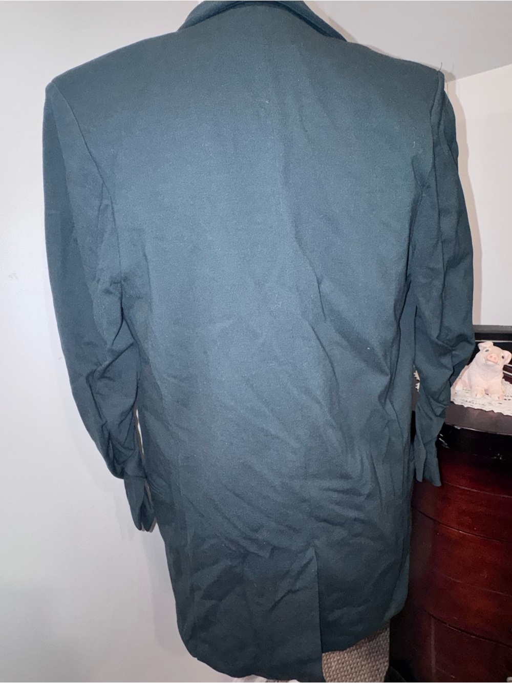 Dark Teal Open-Front Blazer - Picture 4 of 9